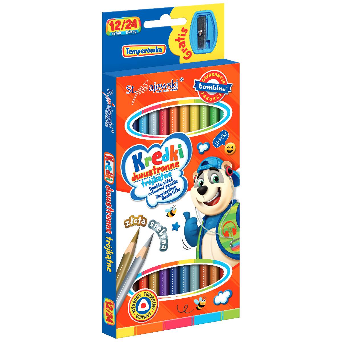 Bambino kredki dwustr. 12 szt. 24 kol.