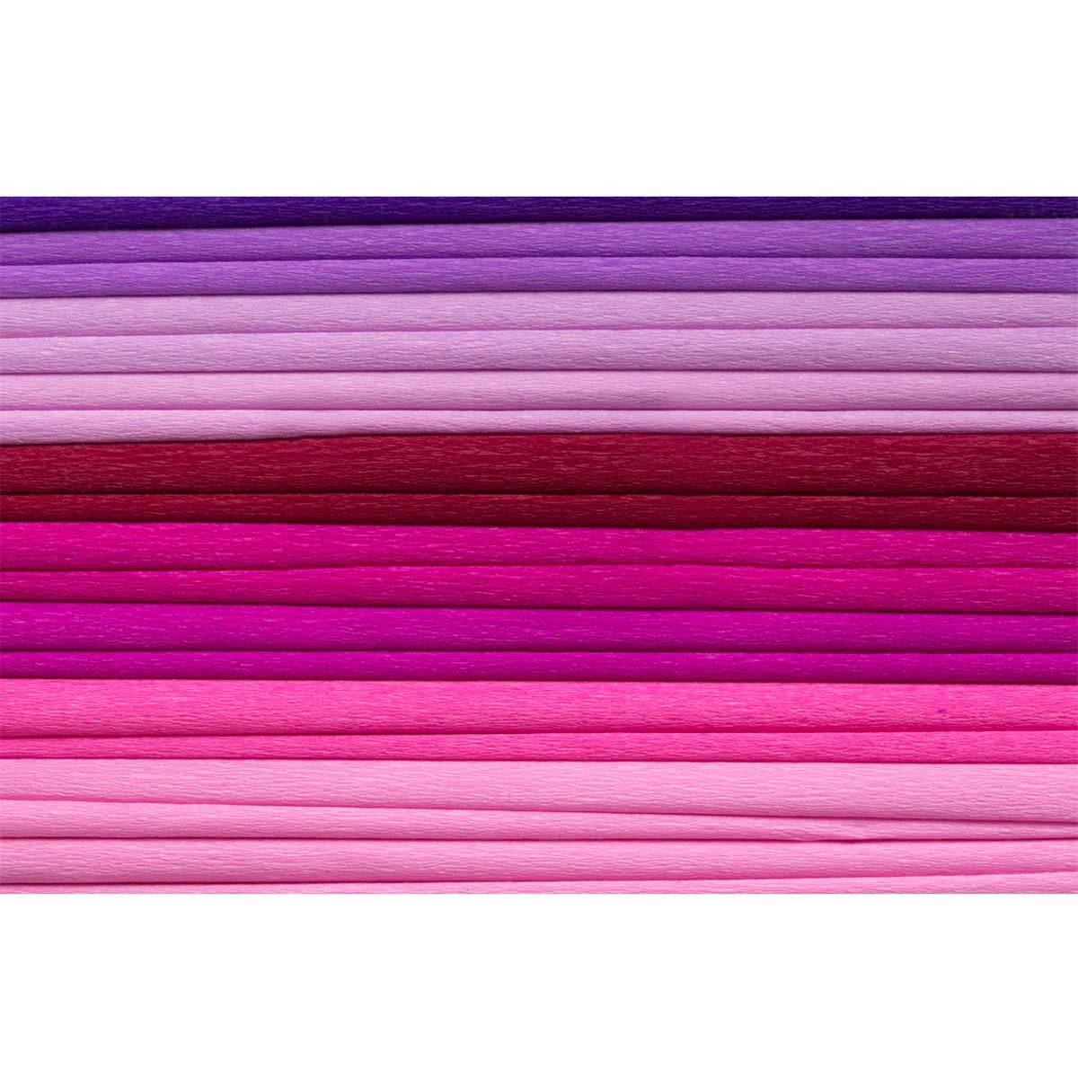 Happy color bibuła marszczona 25x200cm 10 rolek mix rose